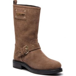Botki LOVE MOSCHINO - JA24143H06JF0209 Ardesia. Brązowe botki Love Moschino, bez wzorów, ze skóry, bez obcasa, na obcasie, bez zapięcia. W wyprzedaży za 619.00 zł.