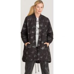 PARKA EMPORIO ARMANI. Czarne parki Emporio Armani, z materiału, bez kaptura. Za 1,659.00 zł.