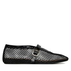 Baleriny Badura. Czarne baleriny Badura, bez wzorów, bez obcasa. Za 229.99 zł.