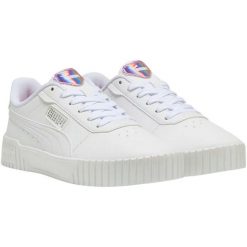 Damskie Buty Sportowe Carina 2.0 GirlPower. Białe obuwie sportowe Puma, bez zapięcia, trekkingowe. Za 411.99 zł.
