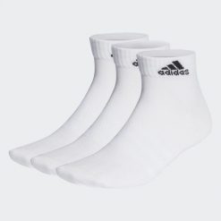 Skarpety za kostkę unisex Adidas 3 pary. Białe skarpety Adidas, bez wzorów. Za 50.00 zł.