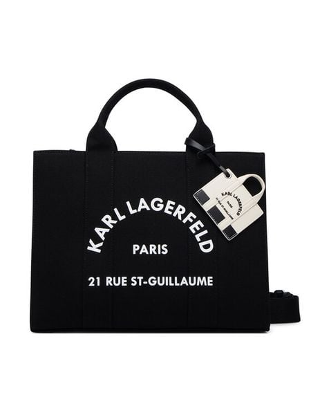 KARL LAGERFELD Torebka B4W50076 Czarny. Czarne torebki klasyczne KARL LAGERFELD, bez wzorów, z materiału, bez dodatków. Za 649.99 zł.