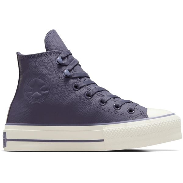 Buty sportowe Converse Chuck Taylor All Star Lift. Niebieskie obuwie sportowe Converse, bez wzorów, ze skóry, bez zapięcia. W wyprzedaży za 420.25 zł.