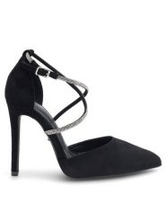 DeeZee Szpilki LARISSA KL-HH4785-62 Czarny. Czarne szpilki DeeZee, bez wzorów, z materiału, bez obcasa, na szpilce, bez zapięcia. Za 129.99 zł.