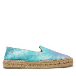Espadryle Manebi. Niebieskie espadryle Manebi, bez wzorów, bez obcasa, bez zapięcia. Za 309.99 zł.