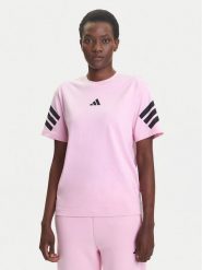 Adidas T-Shirt Future Icons 3-Stripes JE0240 Różowy Regular Fit. Czerwone t-shirty Adidas, xs, bez wzorów, z bawełny, bez kołnierzyka, bez ramiączek. Za 149.99 zł.