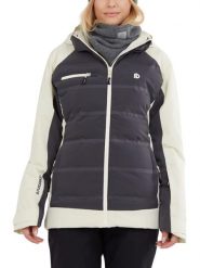 Damska kurtka narciarska Fundango Medina Padded. Białe kurtki narciarskie FUNDANGO, l, bez wzorów, z materiału, bez kaptura, narciarskie. Za 399.00 zł.
