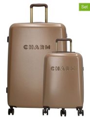 Charm Walizki (2 szt.) w kolorze jasnobrązowym rozmiar: onesize. Brązowe walizki Charm, bez wzorów. Za 434.99 zł.