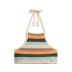 Damski crop top z dzianiny bez pleców Superdry. Topy Superdry, bez wzorów, z dzianiny, bez kołnierzyka, bez ramiączek. Za 146.70 zł.