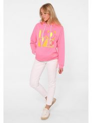 Zwillingsherz Bluza "Print Love" w kolorze różowym rozmiar: L/XL. Różowe bluzy Zwillingsherz, l, bez wzorów, z bawełny, z kapturem. Za 176.08 zł.