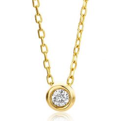 Revoni Złoty naszyjnik z diamentem - dł. 45 cm rozmiar: onesize. Żółte naszyjniki Revoni, z diamentem, złote. Za 946.64 zł.