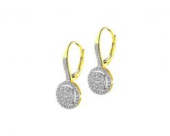 Kolczyki z żółtego złota z diamentami - 0,50 ct - próba 585. Żółte kolczyki Apart, z diamentem, złote. Za 5,990.00 zł.