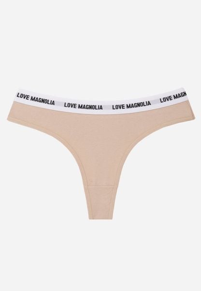 Beżowe Majtki Typu Stringi z Bawełną i Napisami Veza. Brązowe stringi Born2be, bez wzorów, z bawełny. Za 7.99 zł.