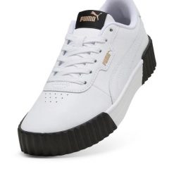 Buty sportowe Puma Carina 3.0. Białe obuwie sportowe Puma, ze skóry ekologicznej, bez zapięcia, trekkingowe. Za 390.00 zł.