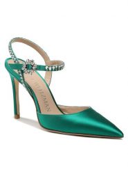 Stuart Weitzman Sandały Gmcut 100 Ankstrp Pm SD154 Zielony. Zielone sandały Stuart Weitzman, bez wzorów, z materiału, bez obcasa, na szpilce, bez zapięcia. Za 1,329.00 zł.