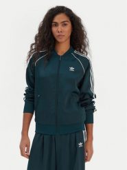 Adidas Bluza SST adicolor Satin JZ6732 Zielony Regular Fit. Zielone bluzy Adidas, xs, bez wzorów, z syntetyku, bez kaptura. Za 279.99 zł.