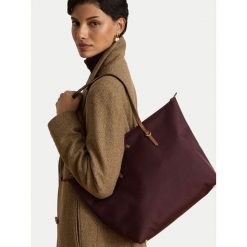 Torebka LAUREN RALPH LAUREN. Czerwone shopper Lauren Ralph Lauren, bez wzorów, bez dodatków. Za 799.99 zł.