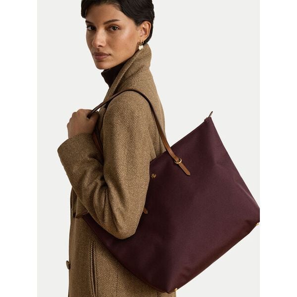 Torebka LAUREN RALPH LAUREN. Czerwone shopper Lauren Ralph Lauren, bez wzorów, bez dodatków. Za 799.99 zł.