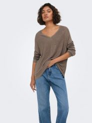 JDY Sweter "New" w kolorze szarobrązowym rozmiar: XL. Brązowe swetry JDY, xl, bez wzorów, bez ramiączek. Za 109.95 zł.