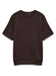 Vero Moda Koszulka w kolorze brązowym rozmiar: XL. Brązowe bluzki Vero Moda, xl, bez wzorów, bez kołnierzyka, bez ramiączek. Za 77.95 zł.