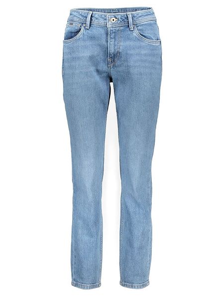 Pepe Jeans Dżinsy - Tapered fit - w kolorze niebieskim rozmiar: W29/L28. Niebieskie jeansy Pepe Jeans, l, z aplikacjami, z podwyższonym stanem. Za 135.49 zł.