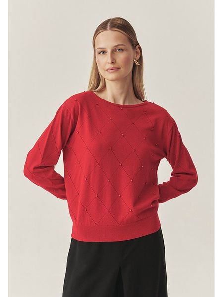 TATUUM Sweter "Azaki" w kolorze czerwonym rozmiar: M. Czerwone swetry Tatuum, m, bez wzorów, bez ramiączek. Za 135.81 zł.