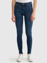 BIG STAR Dżinsy - Super Skinny fit - w kolorze granatowym rozmiar: W29/L30. Niebieskie jeansy Big Star, l, z aplikacjami. Za 154.07 zł.