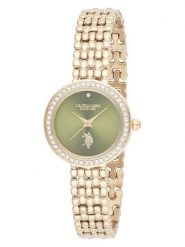 U.S. Polo Assn. Zegarek kwarcowy w kolorze złoto-oliwkowym rozmiar: onesize. Brązowe, analogowe zegarki U.S. Polo Assn., metalowe. Za 311.85 zł.