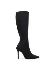 Aldo Kozaki Raffaela 13892441 Czarny. Czarne kozaki Aldo, z materiału, bez obcasa, na szpilce, bez zapięcia. Za 729.99 zł.