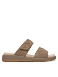 Caprice Klapki 9-27204-44 Brązowy. Brązowe klapki Caprice, bez wzorów, ze skóry, bez obcasa. Za 150.99 zł.