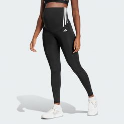 Legginsy Optime Essentials Full-Length (Maternity). Czarne legginsy Adidas, xl, bez wzorów, z materiału. W wyprzedaży za 114.50 zł.