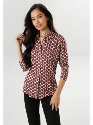 Aniston Bluzka w kolorze bordowo-kremowym rozmiar: 48. Brązowe bluzki Aniston, bez wzorów, z wiskozy, bez kołnierzyka, bez ramiączek. Za 82.99 zł.