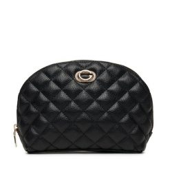 Kosmetyczka Guess. Czarne kufry i kosmetyczki Guess, z aplikacjami, bez dodatków. Za 219.99 zł.