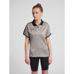 Damska koszulka polo Hummel hmlAUTHENTIC Functional. Szare koszulki polo Hummel, l, bez wzorów, bez kołnierzyka, bez ramiączek. Za 188.00 zł.
