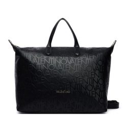 Torebka Valentino. Czarne shopper Valentino, bez wzorów, bez dodatków. Za 989.99 zł.