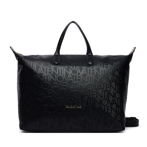 Torebka Valentino. Czarne shopper Valentino, bez wzorów, bez dodatków. Za 989.99 zł.