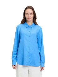BETTY & CO Koszula w kolorze błękitnym rozmiar: 42. Niebieskie koszule Betty & Co, bez wzorów, bez kołnierzyka, bez ramiączek. Za 99.95 zł.