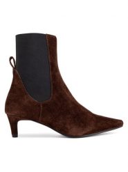 Gino Rossi Botki JOSE-116096 Brązowy. Brązowe botki Gino Rossi, bez wzorów, ze skóry, bez obcasa, na szpilce, bez zapięcia. Za 379.99 zł.