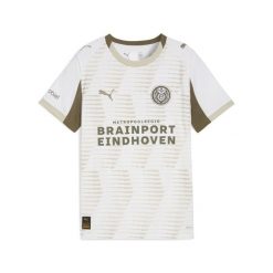 Młodzieżowa trzecia koszulka PSV Eindhoven 25/26 PUMA White Desert Dust Beige. Biała bluzki Puma, m, bez wzorów, młodzieżowe, bez kołnierzyka, bez ramiączek. Za 349.00 zł.