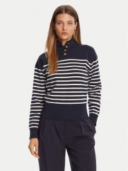 Tommy Hilfiger Sweter WW0WW47467 Granatowy Regular Fit. Niebieskie swetry TOMMY HILFIGER, xxs, bez wzorów, z bawełny, bez ramiączek. Za 649.99 zł.