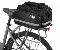 Torba rowerowa Torba bagażowa Tylna - 8 do 20 litrów. Czarne torby na ramię PRO SPORT LIGHTS, bez wzorów, z materiału, sportowe, na ramię, bez dodatków. Za 212.48 zł.