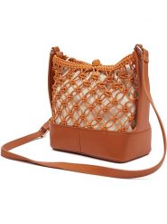 Orsay Torebka "9MESHBUCKET" w kolorze jasnobrązowo-beżowym - 25 x 20 x 10 cm rozmiar: onesize. Brązowe torby na ramię Orsay, bez wzorów, z bawełny, na ramię, bez dodatków. Za 78.99 zł.