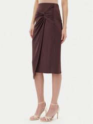 Rinascimento Spódnica midi CFC0123489003 Brązowy Regular Fit. Brązowe spódnice Rinascimento, s, bez wzorów, z syntetyku, midi. Za 249.99 zł.