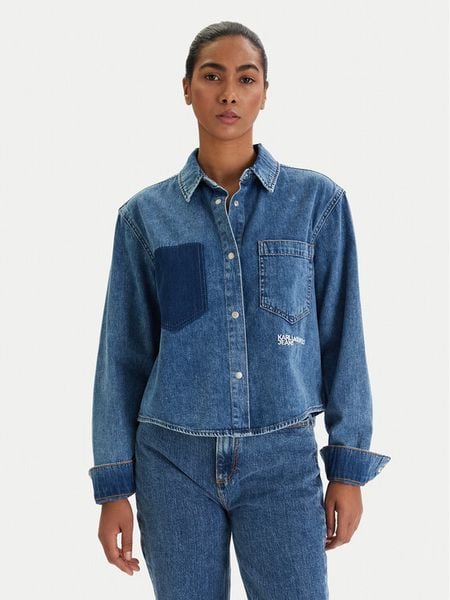 Karl Lagerfeld Jeans Koszula jeansowa B1W11021 Niebieski Regular Fit. Niebieskie koszule Karl Lagerfeld Jeans, xs, bez wzorów, z bawełny, bez kołnierzyka, bez ramiączek. Za 619.99 zł.