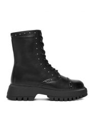 DeeZee Botki CEO-HY59067-7 Czarny. Czarne botki DeeZee, bez wzorów, z materiału, bez obcasa, na płaskiej podeszwie, bez zapięcia. Za 189.99 zł.
