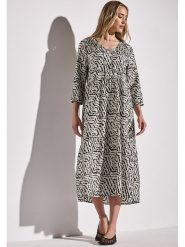 Street One Sukienka w kolorze beżowo-czarnym rozmiar: 34. Brązowe sukienki Street One, bez wzorów, street, bez kołnierzyka, bez ramiączek, midi. Za 198.95 zł.