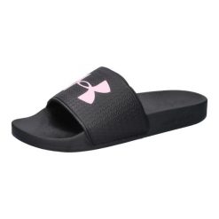 Under Armour Klapki Damskie ARMR Slide 6007532. Czarne klapki Under Armour, bez wzorów, z materiału, bez obcasa. Za 143.40 zł.