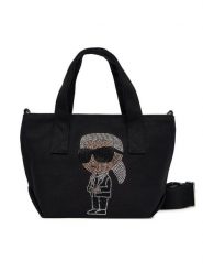 KARL LAGERFELD Torebka A3W50023 Czarny. Czarne torebki klasyczne KARL LAGERFELD, bez wzorów, z materiału, bez dodatków. Za 379.99 zł.