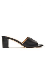 LAUREN RALPH LAUREN Klapki Everley Block-Heel 802974364001 Czarny. Czarne klapki Lauren Ralph Lauren, bez wzorów, ze skóry, bez obcasa. Za 719.99 zł.