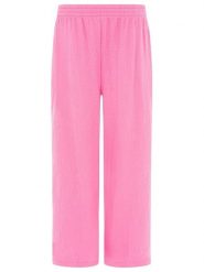 Zwillingsherz Muślinowe spodnie w kolorze różowym rozmiar: onesize. Różowe spodnie materiałowe Zwillingsherz, na co dzień, bez wzorów, z bawełny. Za 137.42 zł.